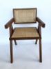 Picture of CHANDIGARH Solid Rubber Wood with Real Rattan Arm Chair (Walnut) - Each