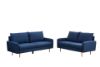 Picture of ZEN Fabric Sofa Range with Metal Legs (Dark Blue) - 3+2 Seater