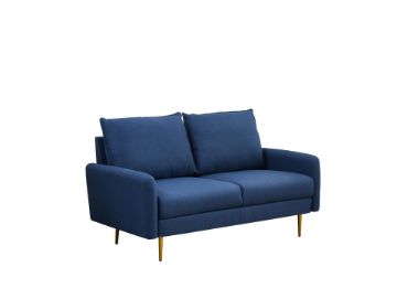Picture of ZEN Fabric Sofa Range with Metal Legs (Dark Blue) - 3+2 Seater