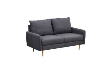Picture of ZEN Fabric Sofa Range with Metal Legs (Dark Grey) - 2 Seater