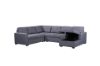 Picture of WINFLEX Fabric Sectional Pullout Sofa Bed (Grey)