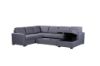 Picture of WINFLEX Fabric Sectional Pullout Sofa Bed (Grey)