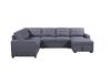 Picture of WINFLEX Fabric Sectional Pullout Sofa Bed (Grey) - Chaise Facing Left Sofa