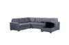 Picture of WINFLEX Fabric Sectional Pullout Sofa Bed (Grey) - Chaise Facing Left Sofa