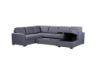 Picture of WINFLEX Fabric Sectional Pullout Sofa Bed (Grey) - Chaise Facing Left Sofa