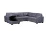 Picture of WINFLEX Fabric Sectional Pullout Sofa Bed (Grey) - Chaise Facing Left Sofa