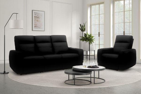 Picture of STORMWIND BLACK - 3RR+1RR Recliner Set
