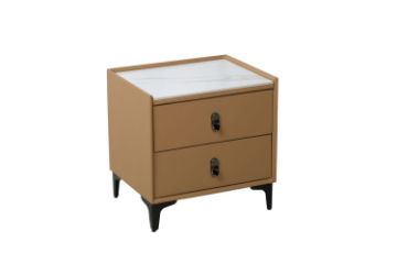 Picture of SHELL DREAM Sintered Stone 2-Drawer Bedside Table