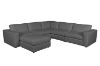 Picture of HOKIO Feather Filled Modular Corner Sofa with Ottoman (Grey)
