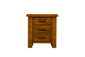 Picture of FLINDERS 3-Drawer Solid Pine Wood Bedside Table