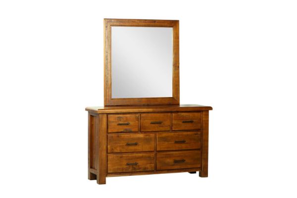 Picture of FLINDERS 7-Drawer Dresser with Mirror (Solid Pine Wood)