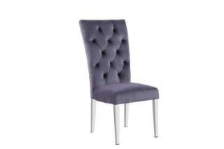 Picture of PHILIPE Velvet Dinning Chair (Grey) - Single
