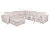 Picture of HOKIO Feather Filled Modular Corner Sofa with Ottoman (Off-white)