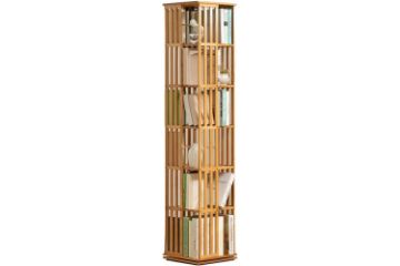 Picture of MINIMALIST Rotation Book Shelf in Natural Color (6 Layer)