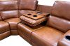 Picture of FARMLYN Electric Adjustable Seat Reclining Corner Sofa/Modular Sofa with USB Port and LED Light (Brown)