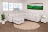 Picture of HOKIO Feather Filled Modular Corner Sofa with Ottoman (Off-white)