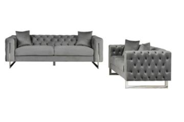 Picture of ASTRA 3/2 Seater Velvet Sofa Range (Grey)