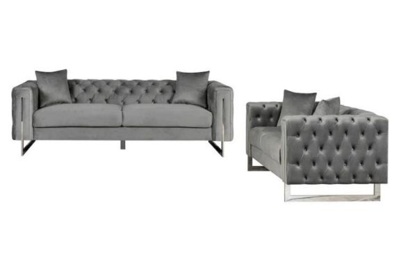 Picture of ASTRA 3/2 Seater Velvet Sofa Range (Grey)