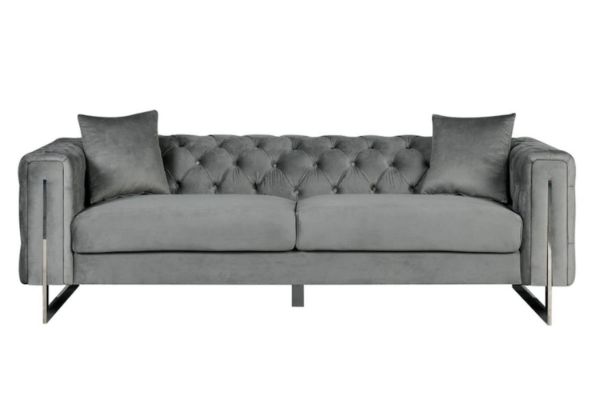 Picture of ASTRA Velvet Sofa Range (Grey) - 3 Seater