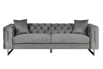 Picture of ASTRA Velvet 3 Seater Sofa (Grey) 