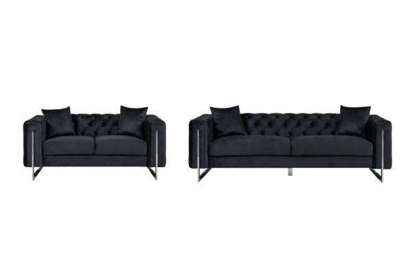 Picture of ASTRA Velvet Sofa Range (Black) - 3+2 Sofa Set