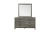 Picture of CROWN 6-Drawer Dressing Table with Mirror (Grey)