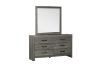 Picture of CROWN 6-Drawer Dressing Table with Mirror (Grey)