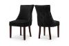 Picture of FRANKLIN Velvet Dining Chair with Solid Rubber Wood Legs (Black)