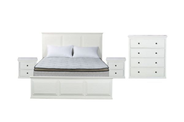 Picture of MADISON 4PC Bedroom Range (White)  -  Queen