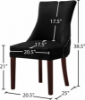 Picture of FRANKLIN Velvet Dining Chair with Solid Rubber Wood Legs (Black)