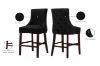 Picture of FRANKLIN Velvet Counter Chair Solid Rubber Wood Legs (Black) - 2 Chairs in 1 Carton