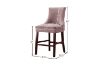 Picture of FRANKLIN Velvet Counter Chair Solid Rubber Wood Legs (Pink) - Single