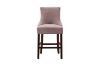 Picture of FRANKLIN Velvet Counter Chair Solid Rubber Wood Legs (Pink) - 2 Chairs in 1 Carton