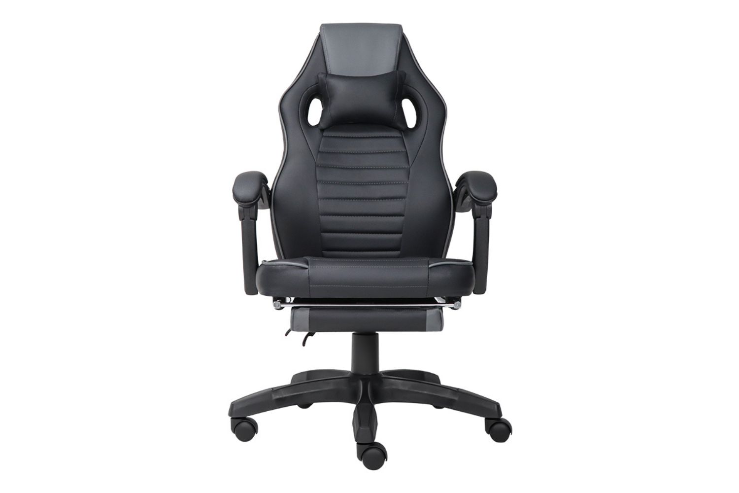 ZELDA Gaming Chair with Footrest (Grey)