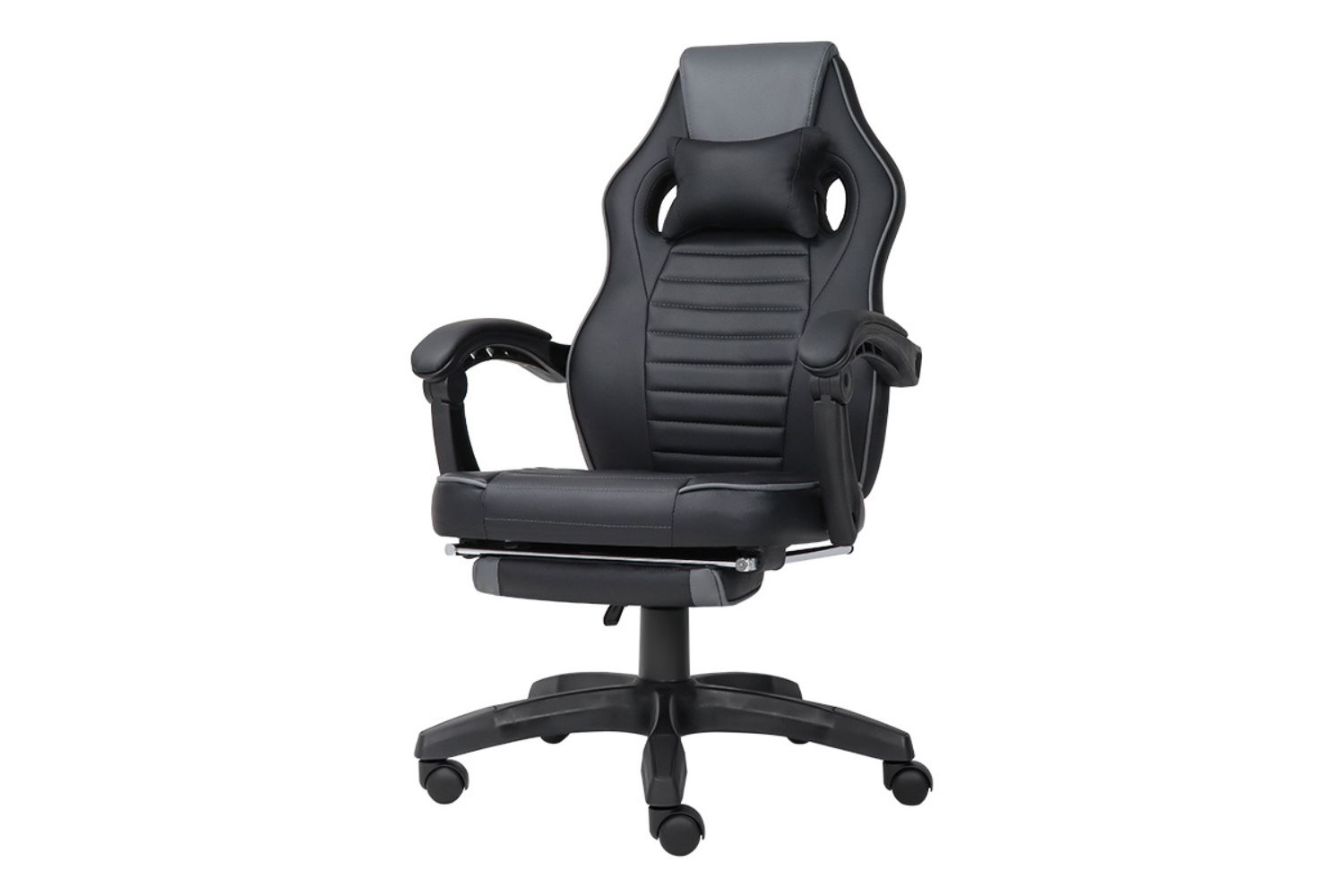 ZELDA Gaming Chair with Footrest (Grey)