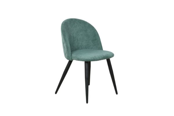 Picture of SOLIS Dining Chair with Black Metal Legs (Green) - Single