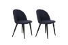 Picture of SOLIS Dining Chair with Black Metal Legs (Dark Blue) - Each