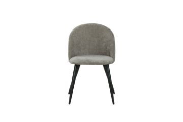 Picture of SOLIS Dining Chair with Black Metal Legs (Grey)