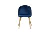 Picture of SOLIS Velvet Dining Chair with Wood Color Metal Legs (Blue) - 2 Chairs in 1 Carton