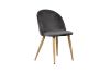 Picture of SOLIS Velvet Dining Chair with Wood Color Metal Legs (Grey)