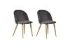 Picture of SOLIS Velvet Dining Chair with Wood Color Metal Legs (Grey) - 2 Chairs in 1 Carton
