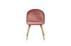 Picture of SOLIS Velvet Dining Chair with Wood Color Metal Legs (Rose Pink) - Single