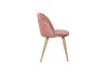 Picture of SOLIS Velvet Dining Chair with Wood Color Metal Legs (Rose Pink) - Single