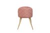 Picture of SOLIS Velvet Dining Chair with Wood Color Metal Legs (Rose Pink) - Single