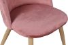 Picture of SOLIS Velvet Dining Chair with Wood Color Metal Legs (Rose Pink) - Single