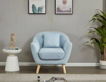 Picture of LUNA 3/2/1 Seater Sofa with Pillows (Light Blue)