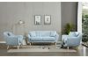 Picture of LUNA Sofa with Pillows (Light Blue) - 2 Seater