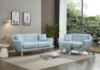 Picture of LUNA Sofa with Pillows (Light Blue) - 3+2 Sofa Set