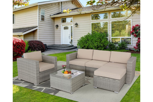 Picture of HAMPTON 6PC Modular Outdoor Lounge Sofa Set