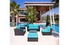 Picture of HAMPTON 6PC Modular Outdoor Lounge Sofa Set (Mix Brown and Blue)